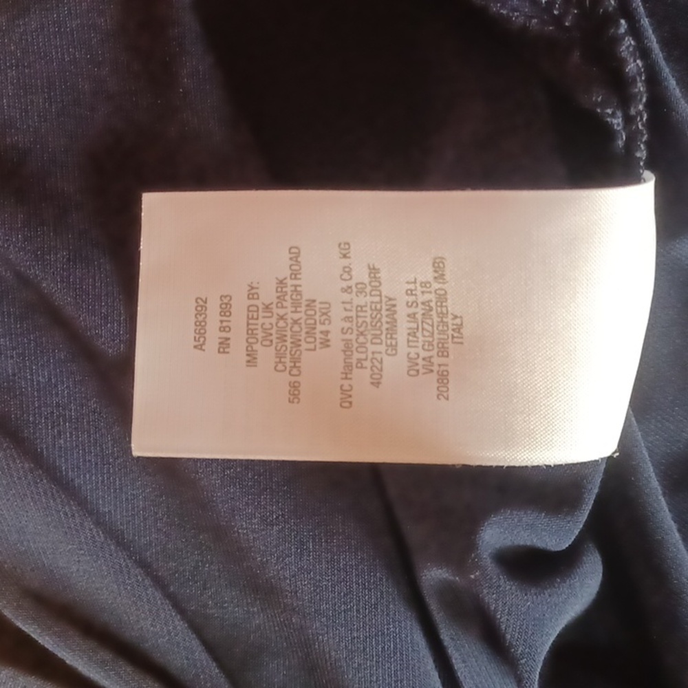 Susan Graver Navy Blue Short Sleeve Round Neck Top, Stretch - Picture 11 of 12